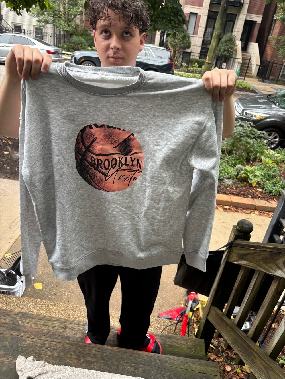 Brooklyn Vibe Gray Crewneck Sweatshirt